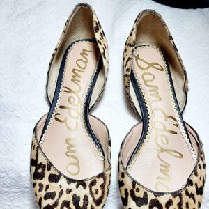 SAM EDELMAN SIZE 7 Leopard print Flat lightly used